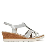 Sandały damskie - Sandały Remonte R6264-92 Srebrny - miniaturka - grafika 1