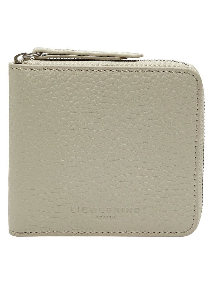 Liebeskind Berlin Skórzany portfel w kolorze beżowym - 16 x 14 x 4 cm