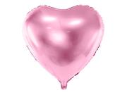 Balony i akcesoria - PartyDeco Balon foliowy Serce, 61cm, jasny róż FB23M-081J - miniaturka - grafika 1