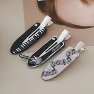 Ozdoby do włosów - TEMU 3 szt. Urocze Spinki do Włosów Y2K z Muzyką i Znakiem Klucza - Bezśladowe Akrylowe Kreskówkowe Nuty na Koncerty, Powrót do Szkoły - Bezśladowe - miniaturka - grafika 1