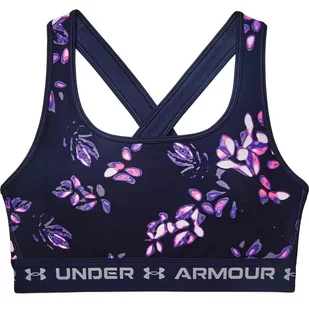 Biustonosz sportowy Under Armour Crossback Mid Print - Bielizna sportowa damska - miniaturka - grafika 7