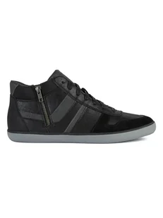 Geox Sneakersy "Elver" w kolorze czarnym - Trampki męskie - miniaturka - grafika 1