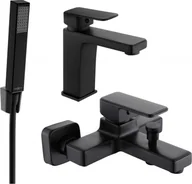 Zestawy baterii łazienkowych - Mexen Cetus R77 zestaw wannowy, czarny - 744303R77-70 - miniaturka - grafika 1