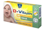 Witaminy i minerały - D-Vitum witamina D dla niemowląt 400 j.m. DHA 30 kapsułek - miniaturka - grafika 1