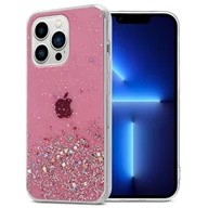 Etui i futerały do telefonów - Pokrowiec Do Apple iPhone 13 PRO Etui w Różowy z Brokatem Glitter Obudowa Case Cover TPU Cadorabo - miniaturka - grafika 1