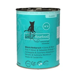 Catz finefood mokra karma dla kota Classic Adult Nr 21 Dziczyzna i karmazyn 12x400 g - Mokra karma dla kotów - miniaturka - grafika 1