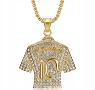 Wisiorki - Naszyjnik wisiorek chain Neymar JR 10 złoty koszulka prezent - miniaturka - grafika 1