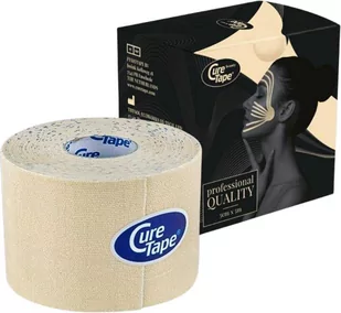 Kinesiology tape do delikatnej i wrażliwej skóry 5cm x 5m - hipoalergiczna taśma do tapingu twarzy, szyi i biustu (Cure Tape BEAUTY 5X5) - Akcesoria do rehabilitacji - miniaturka - grafika 1
