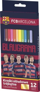 Astra KREDKI OŁÓWKOWE 12 KOLORÓW FC BARCELONA 312116005 - Kredki, ołówki, pastele i pisaki - miniaturka - grafika 2