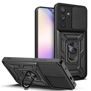 Etui Pancerne do Samsung Galaxy A54 z osłoną aparatu Alogy Camshield Stand Ring Duty czarne - Etui i futerały do telefonów - miniaturka - grafika 11