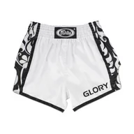 Spodnie sportowe męskie - Fairtex Spodenki Tajskie Muay Thai GLORY BSG3 White/Black - miniaturka - grafika 1