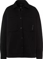 Kurtki damskie - BRAX Damska kurtka przejściowa w stylu Francy Lab Scuba Overshirt, czarny, 44 - miniaturka - grafika 1