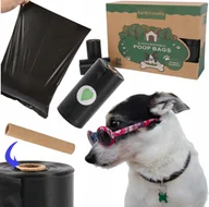 Pozostałe akcesoria dla psów - Woreczki na psie odchody 360 sztuk 24 rolki czarne biodegradowalne - miniaturka - grafika 1