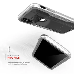 Zizo Shock Case Pancerne etui iPhone Xs / X z hartowanym szkłem na ekran (Silver/Gray) - Etui i futerały do telefonów - miniaturka - grafika 11