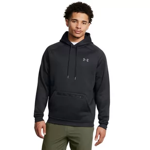 Męska bluza treningowa z kapturem Under Armour UA Armour Fleece Pro Kanga Hd - czarna - UNDER ARMOUR - Bluzy sportowe męskie - miniaturka - grafika 1