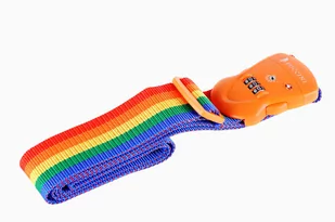 PUCCINI Wielokolorowy pas zabezpieczający bagaż z szyfrem TSA - Walizki - miniaturka - grafika 1