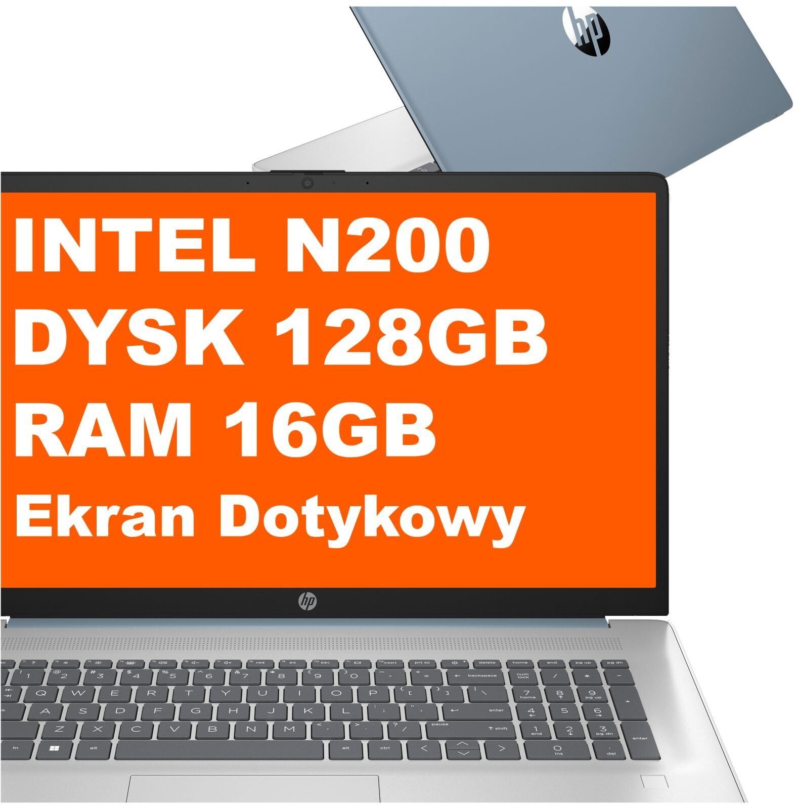 HP 17-cn3107ds / AD7K0UA / Intel N200 / 16GB / 128GB UFS / Intel UHD / HD+ / Dotyk / Win 11 / Niebieski AD7K0UA_16GB_128SSD_W11