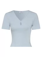 Koszulki i topy damskie - Noisy May - T-shirt damski  Maya, niebieski - miniaturka - grafika 1