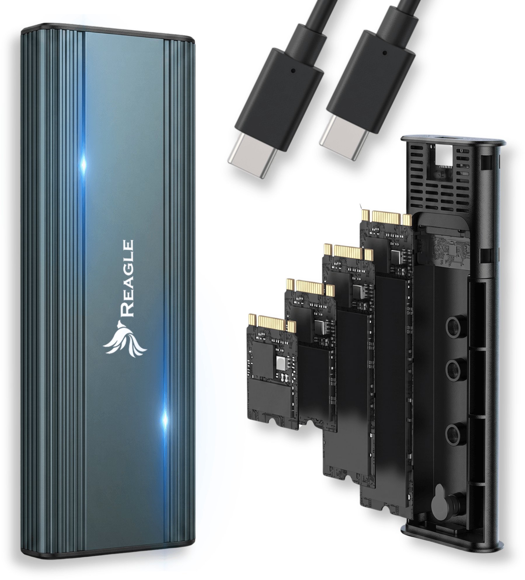 Kieszeń Reagle KIESZEŃ NA DYSK REAGLE SSD M.2 NVMe PCIe USB-C 3.2 10Gbps USB OBUDOWA M2 ADAPTER
