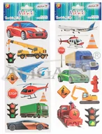 Przybory szkolne - NAKLEJKI NK-3701 AUTA - miniaturka - grafika 1