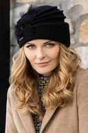 Czapki damskie - Vivisence 7058 Czarny Uni Nakrycie Głowy Toczek - miniaturka - grafika 1