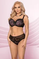 Biustonosze - Biustonosz VENA VB-401 usztywniany full cup (kolor różowo-czarny, rozmiar 75G) - miniaturka - grafika 1