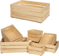 Pojemniki przemysłowe - Wamar-Sosenka Drewniana Skrzynia 22x60x40 cm Naturalna Surowa Szlifowana Drewno sosnowe 51 litrów - miniaturka - grafika 1