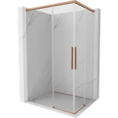 Kabiny prysznicowe - Mexen Rox Duo kabina prysznicowa rozsuwana 120 x 80 cm, transparent, miedź szczotkowana - 8C2D-120-080-65-00 - miniaturka - grafika 1