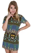 Sukienki - John Zack Kolorowa sukienka mini - wzór aztek M - miniaturka - grafika 1