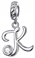 Bransoletki - Charms Zawieszka Charms Literka K Kształt Charms Srebro 925 Trusky - miniaturka - grafika 1