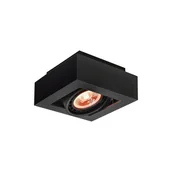 Lampy sufitowe - Czarna lampa sufitowa z metalowym kloszem 18,5x18,5 cm Loid – GTV - miniaturka - grafika 1