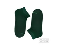 Skarpetki męskie - Ciemnozielone stopki z bawełny organicznej - miniaturka - grafika 1