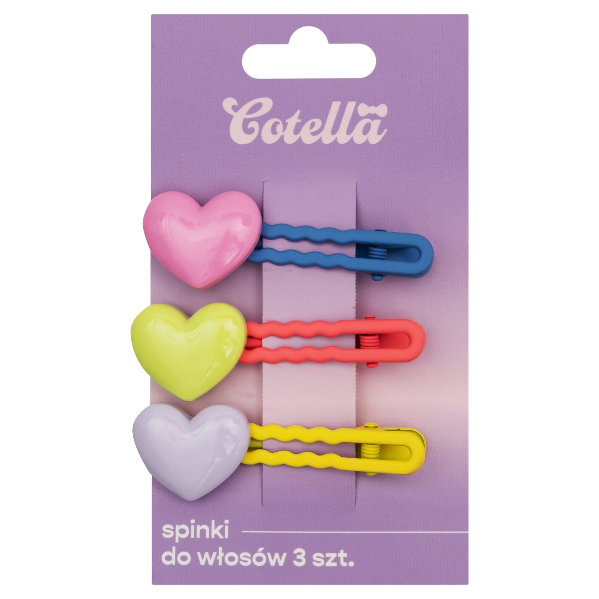 Spinki do włosów, Cotella, Candy Hearts 3 szt.
