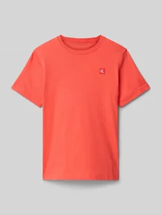 T-shirt o kroju regular fit z czystej bawełny z naszywką z logo - Koszulki dla chłopców - miniaturka - grafika 1