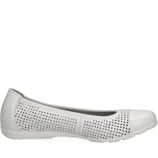 Baleriny - white nappa casual closed shoes Caprice - grafika 1