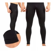 Pozostała odzież narciarska - Męskie Ocieplane Kalesony RAJSTOPOWE Trzymają Ciepło Czarne Termiczne L/XL - miniaturka - grafika 1