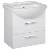 Szafki łazienkowe - Zestaw Aspen Szafka Z Umywalką Biała - miniaturka - grafika 1