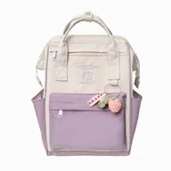 Plecaki szkolne i tornistry - Plecak Travel-Ready damski 13,3" SZKOLNY STUDENCKI wodoodporny fioletowy - miniaturka - grafika 1