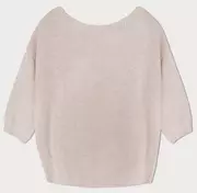 Swetry damskie - Luźny sweter z kokardą na plecach beżowy (759ART) - MADE IN ITALY - miniaturka - grafika 1