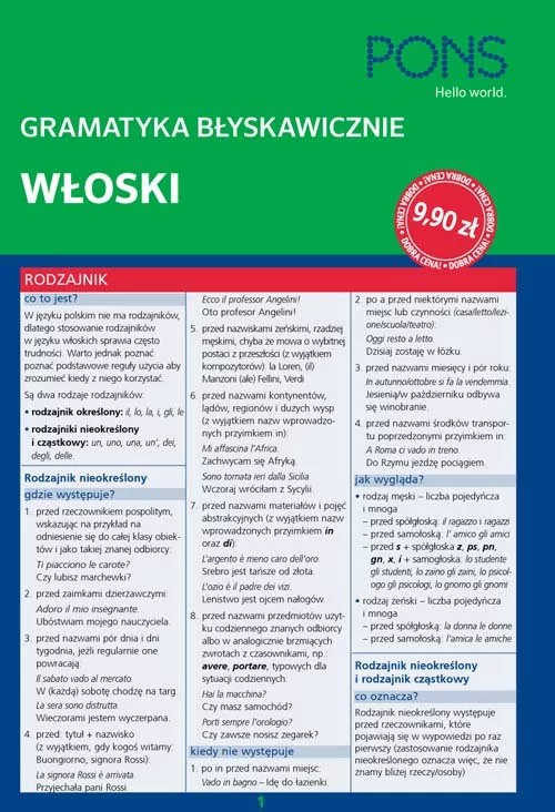 Pons Gramatyka błyskawicznie włoski - LektorKlett