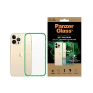 Etui i futerały do telefonów - Etui PanzerGlass ClearCase antybakteryjne z certyfikatem Military Grade na iPhone 13 Pro Max - przezroczysto-zielone - miniaturka - grafika 1