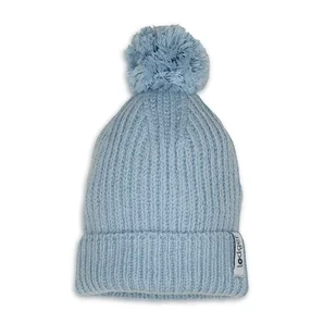 Czapeczka z wełny merino 100 niebieska Blue Fogg 6-12 mies. - Szaliki i chustki dla dzieci - miniaturka - grafika 1