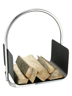 Profiline Kosz w kolorze czarnym na drewno - 40,5 x 47 x 30 cm - Pudła i pojemniki do przechowywania - miniaturka - grafika 1
