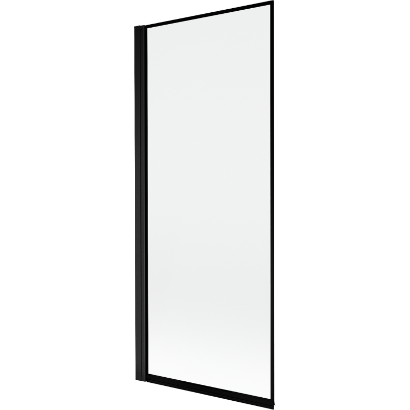 Mexen Mist parawan nawannowy 1-skrzydłowy lewy 80 x 150 cm, czarna ramka, czarny - 8A9-080-001-70-70-L