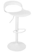 Taborety i hokery - King Home Krzesło barowe WRAPP regulowane białe KH.43039 - miniaturka - grafika 1