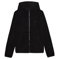 Bluzy sportowe damskie - Bluza damska 4F Fleece F291 Rozmiar: S / Kolor: czarny - miniaturka - grafika 1