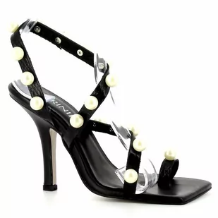 Czarne sandały na szpilce CARINII - Carinii - Sandały damskie - miniaturka - grafika 1