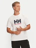Koszulki męskie - Helly Hansen T-Shirt Logo 30396 Biały Regular Fit - miniaturka - grafika 1