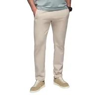 Spodnie sportowe męskie - Męskie spodnie dresowe bez ściągacza jasnobeżowe V1 OM-PABS-0206 XXL - miniaturka - grafika 1