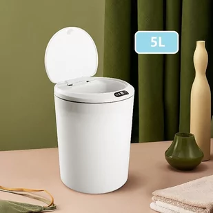 Automatyczny kosz na śmieci z inteligentnym czujnikiem 5l- biały - Kosze na śmieci - miniaturka - grafika 1